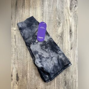 Kamo Fitness Tie-Dye Short Leggings - Charcoal and Ash